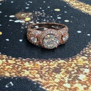 Elegant Rose Gold 1.2ct Moissanite Ring
